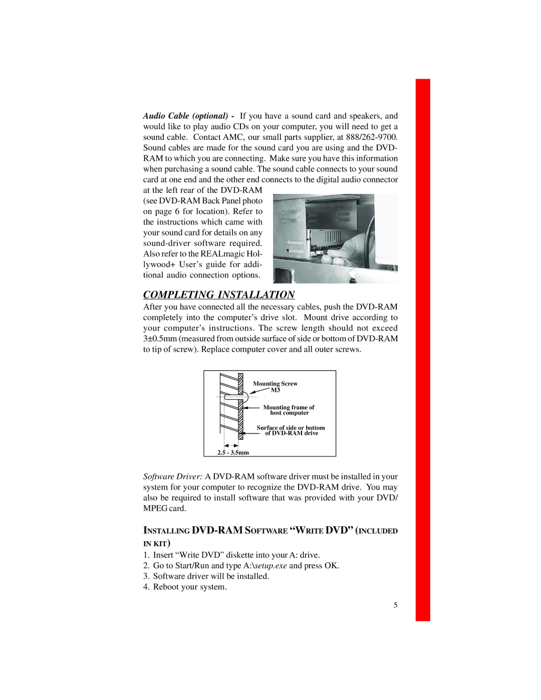 Toshiba SD-W1101 installation instructions Completing Installation 