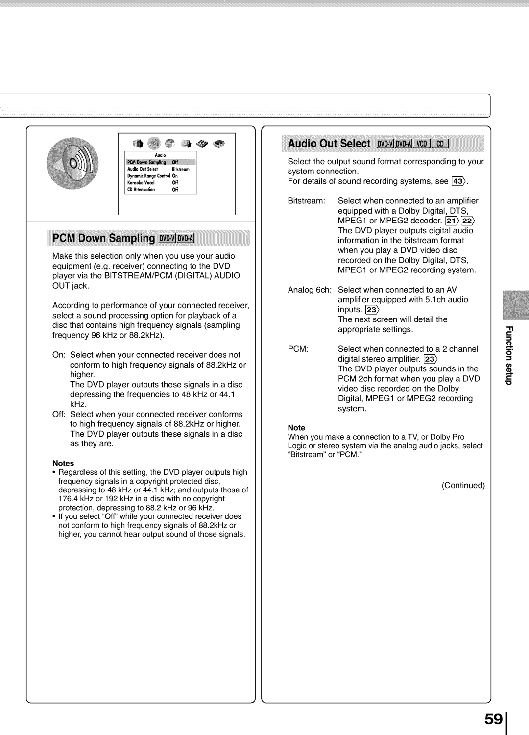 Toshiba SD5700 manual Pcm 