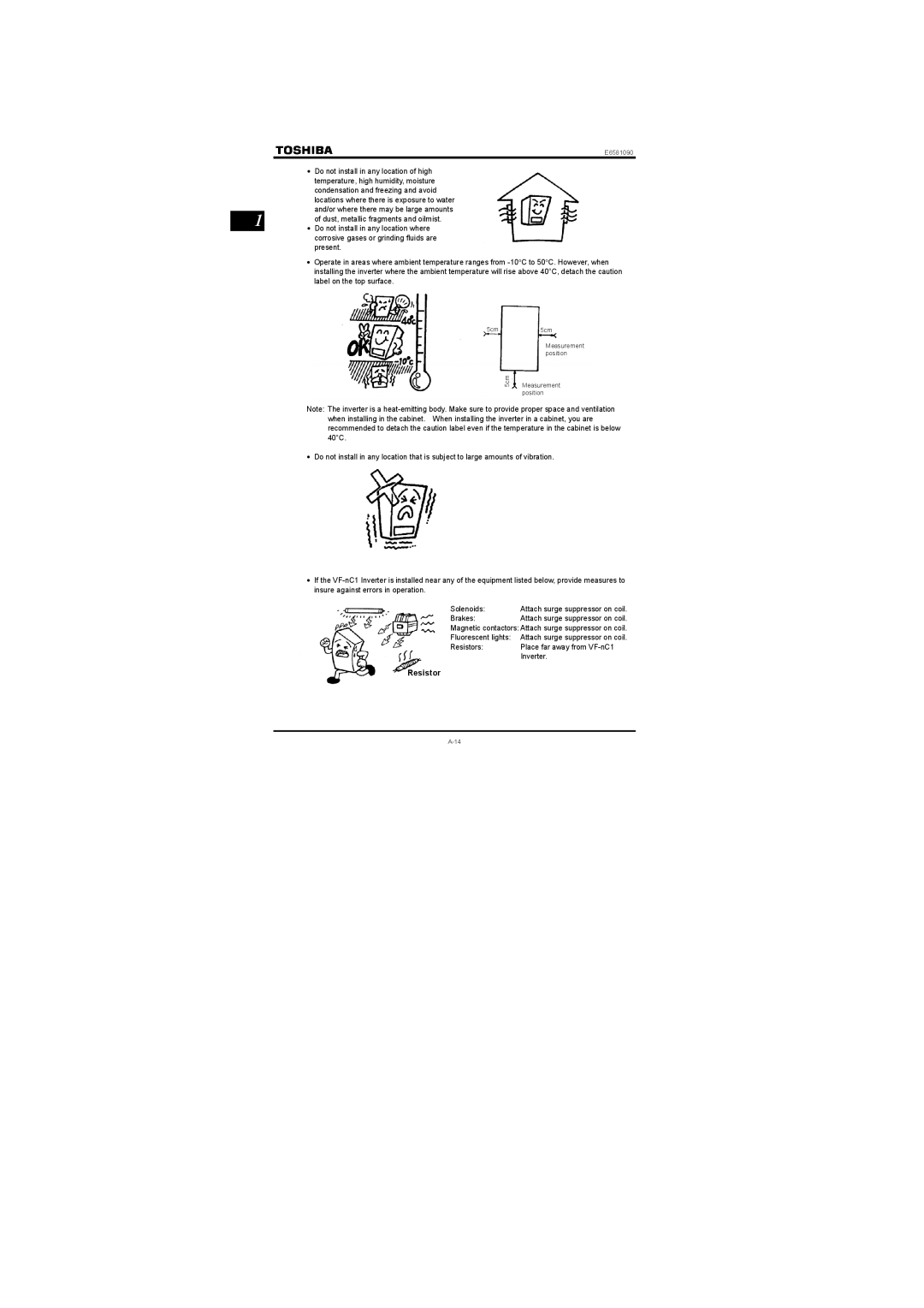 Toshiba Single-phase 200V class 0.2 to 2.2kW, Single-phase 100V class 0.1 to 0.75kW instruction manual Resistor 