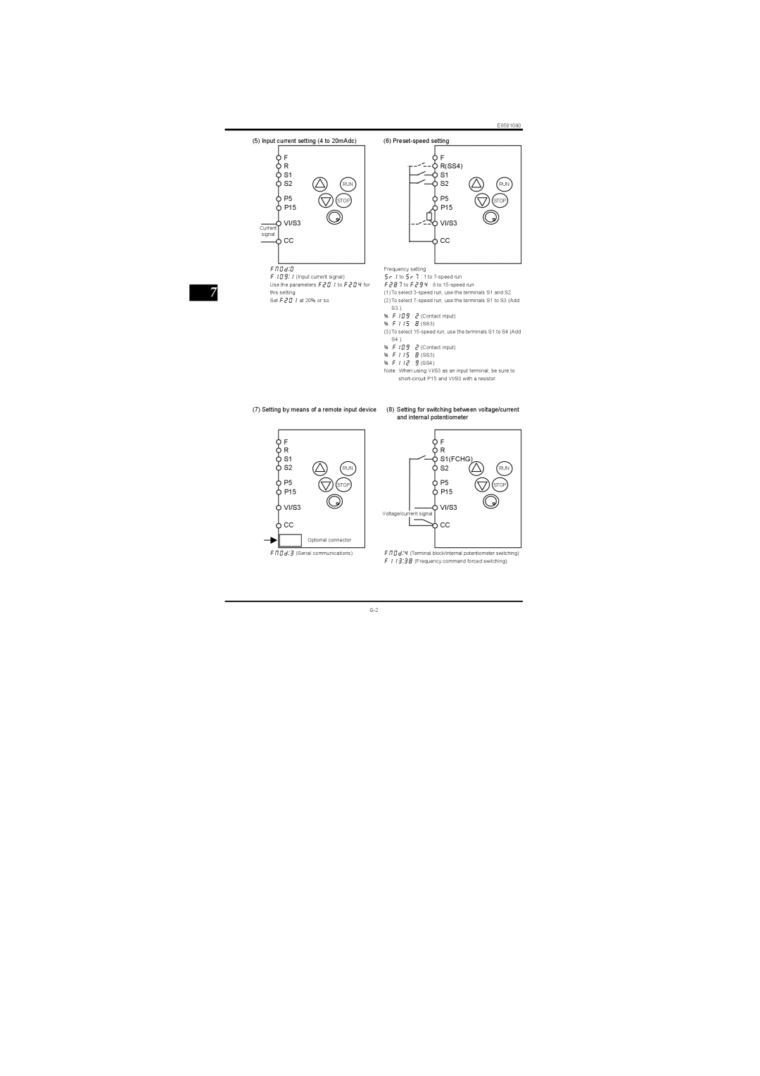 Toshiba Single-phase 100V class 0.1 to 0.75kW, Single-phase 200V class 0.2 to 2.2kW instruction manual RSS4 