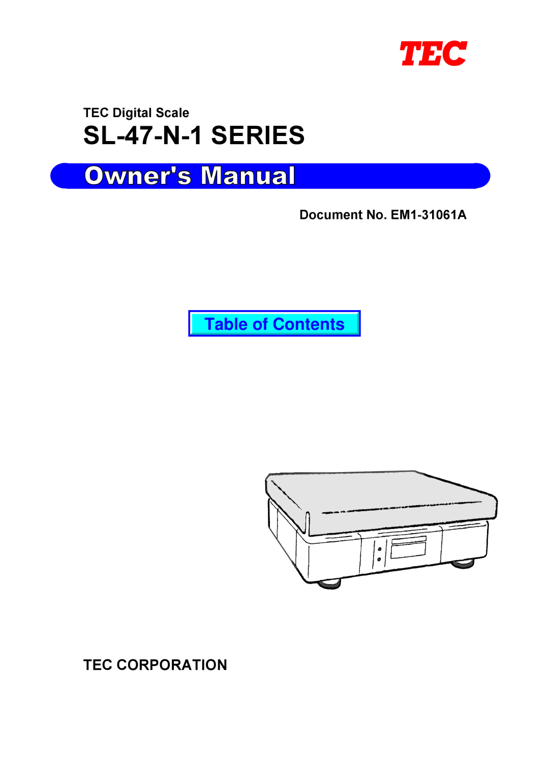 Toshiba EM-31061A, SL-47-N-1 manual Tec 