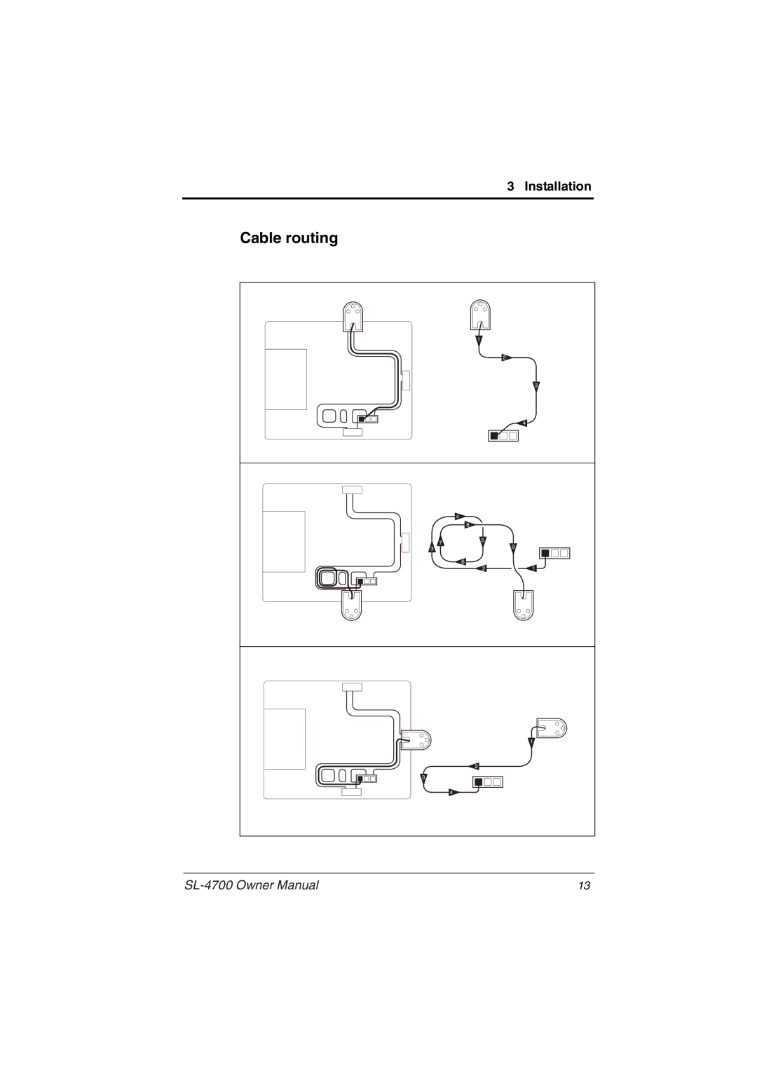 Toshiba SL-4700 owner manual Cable routing 