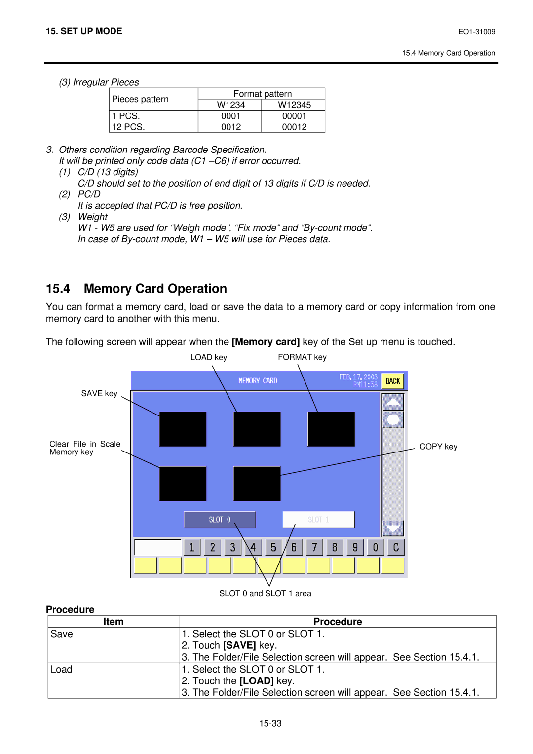 Toshiba SL-5300 Series owner manual Memory Card Operation 