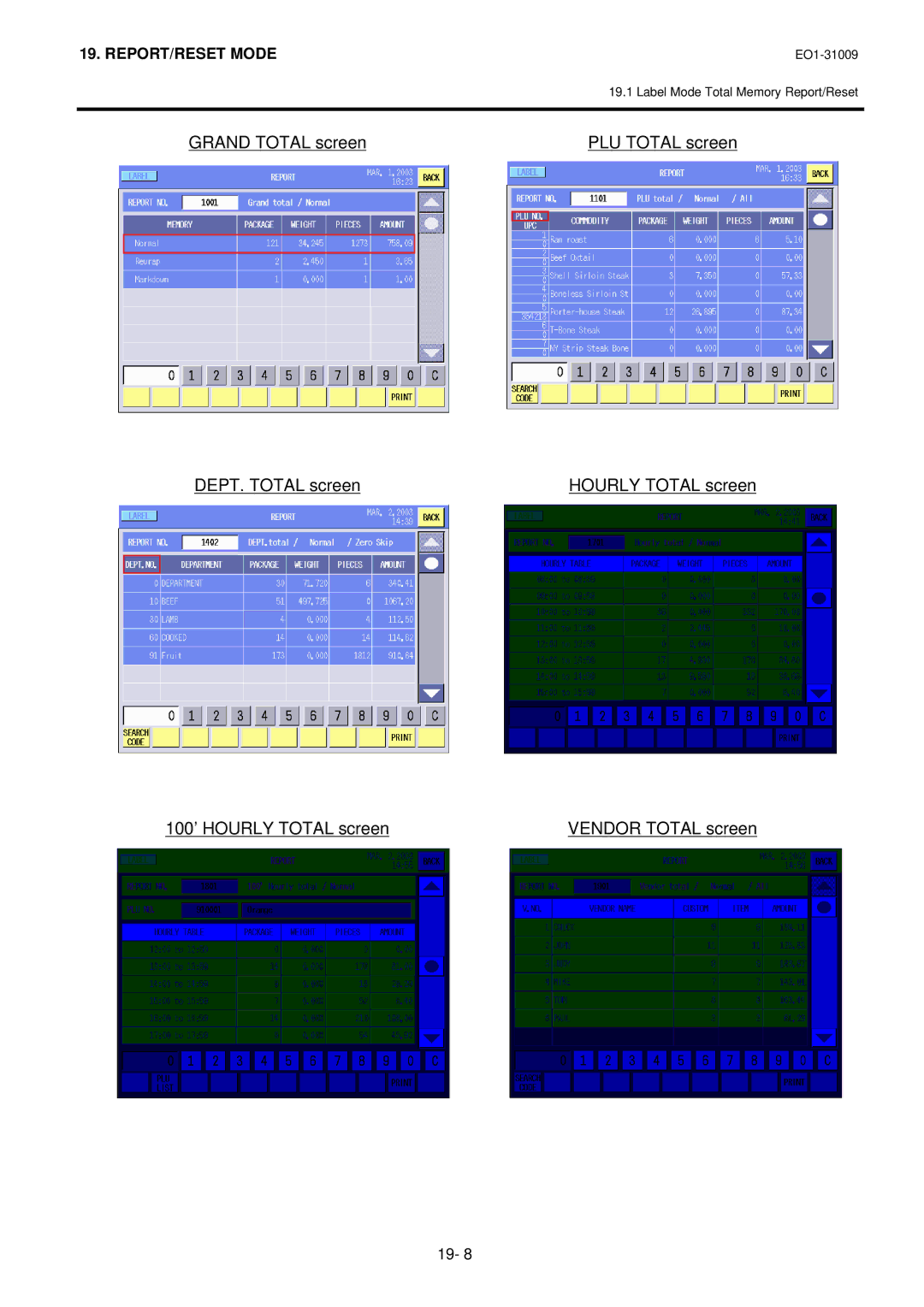 Toshiba SL-5300 Series owner manual Vendor Total screen 