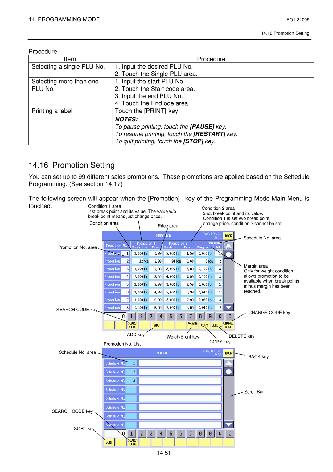 Toshiba SL-5300 Series owner manual Promotion Setting 