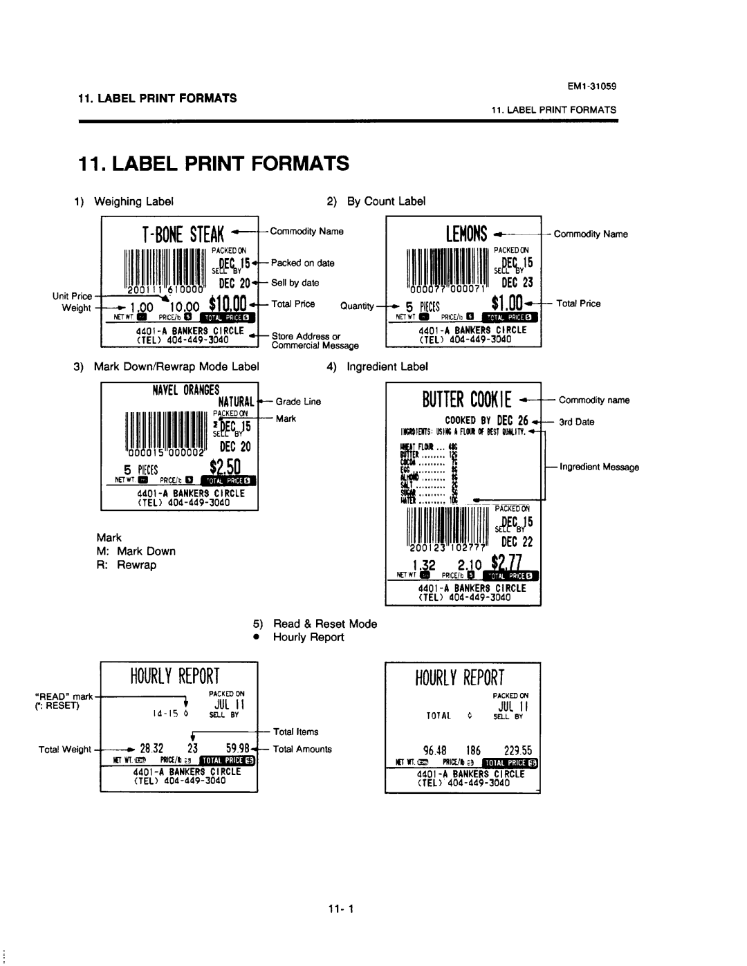 Toshiba SL-6600, EM1-31059 manual 