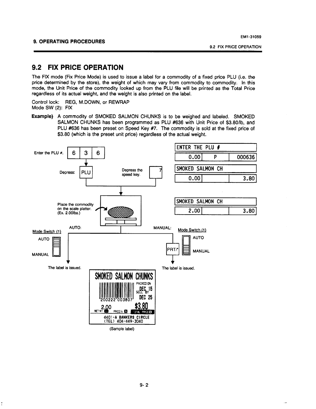 Toshiba EM1-31059, SL-6600 manual 