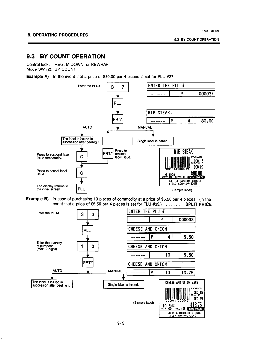 Toshiba SL-6600, EM1-31059 manual 