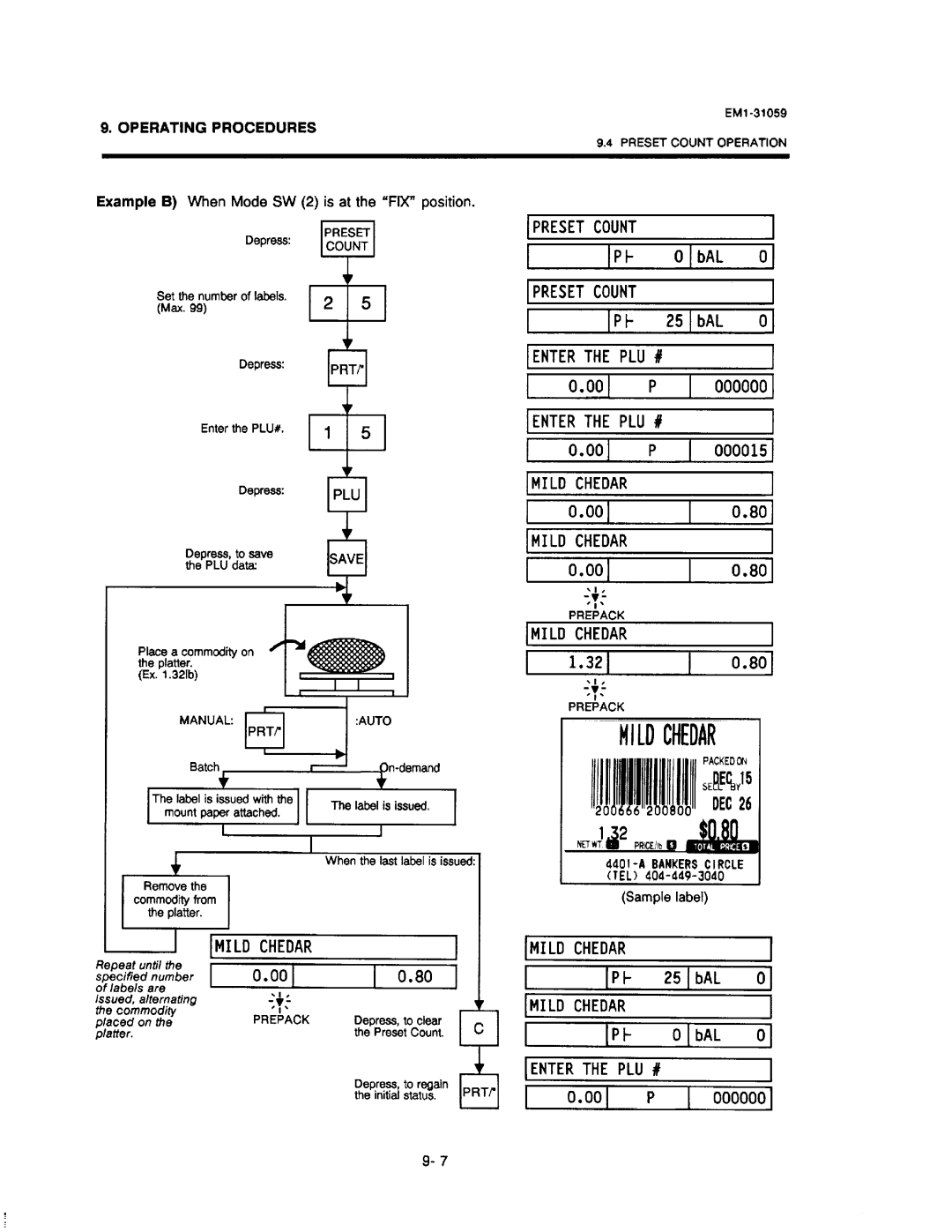 Toshiba SL-6600, EM1-31059 manual 