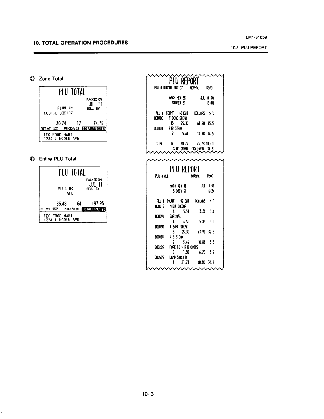 Toshiba SL-6600, EM1-31059 manual 