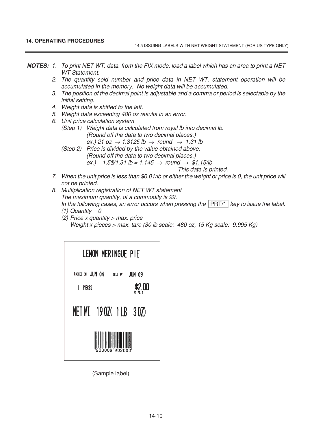 Toshiba EM1-31074EE, SL-9000-ESB SERIES owner manual 14-10 