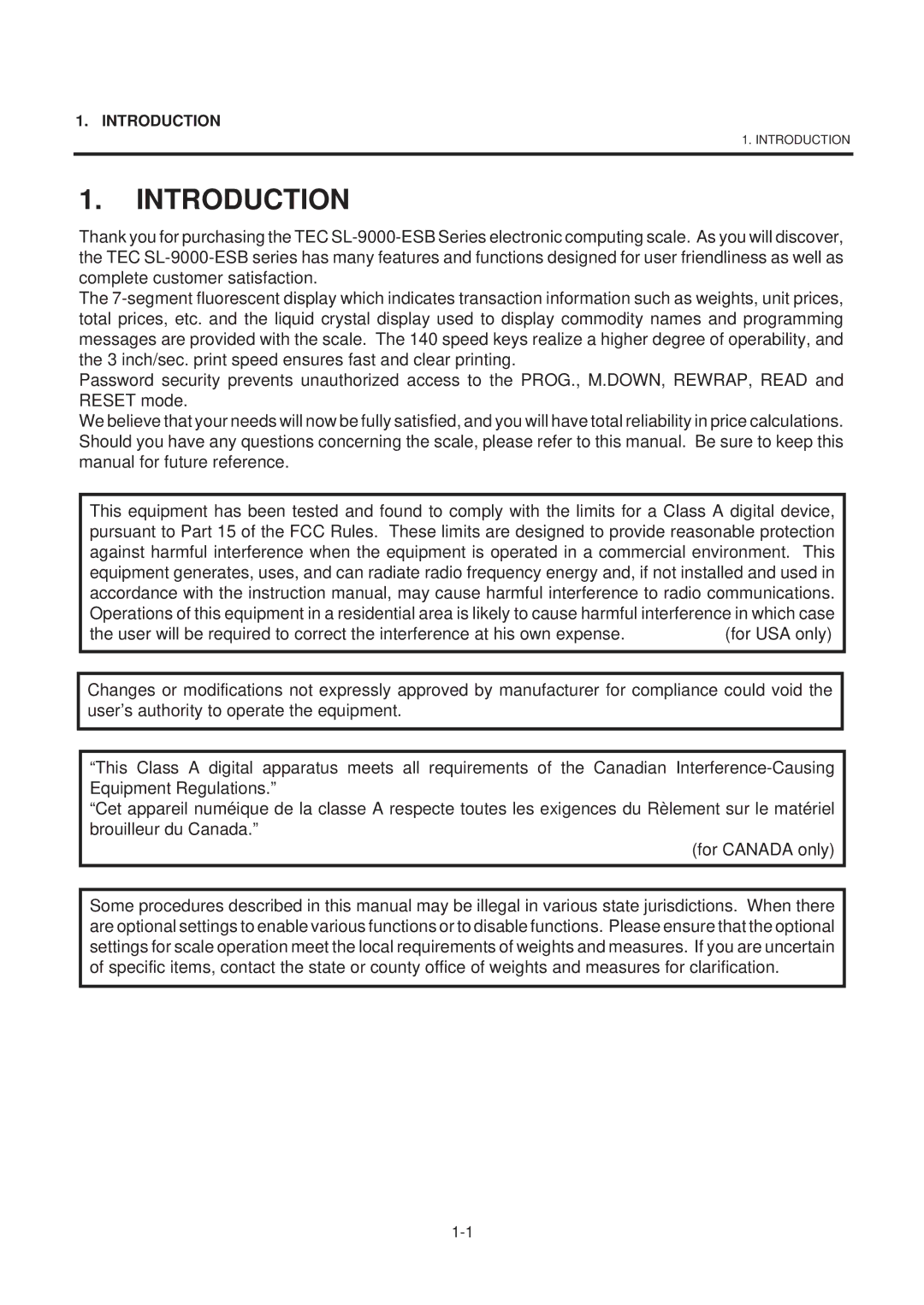 Toshiba SL-9000-ESB SERIES, EM1-31074EE owner manual Introduction 