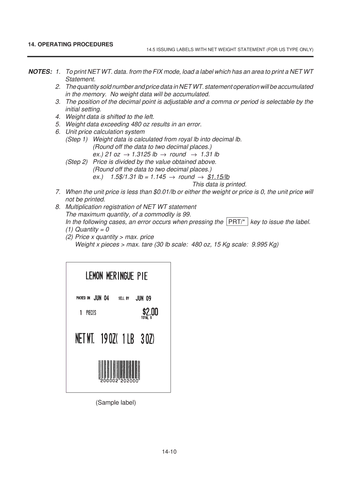 Toshiba SL-9000-LSB SERIES, EM1-31071GE owner manual 14-10 