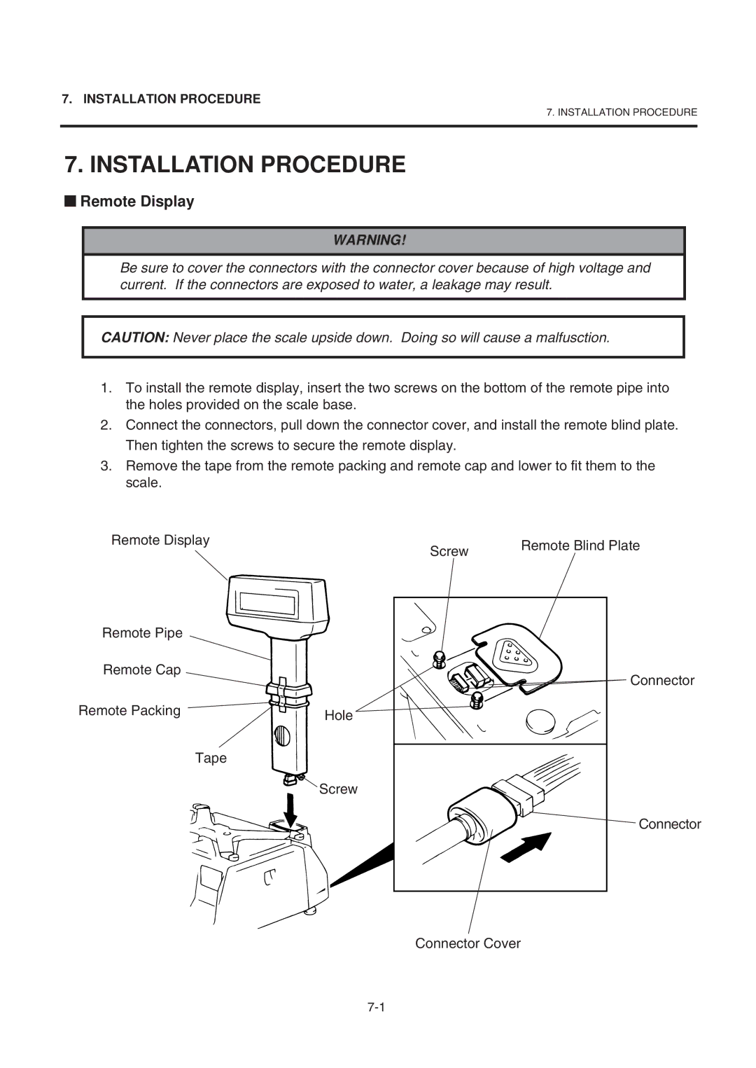 Toshiba SL-9000-LSB owner manual Installation Procedure, Remote Display 