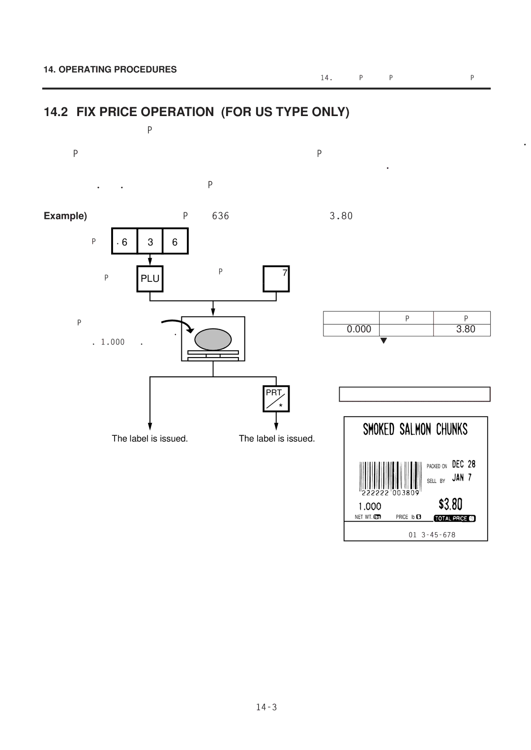 Toshiba SL-9000-LSB owner manual FIX Price Operation for US Type only 