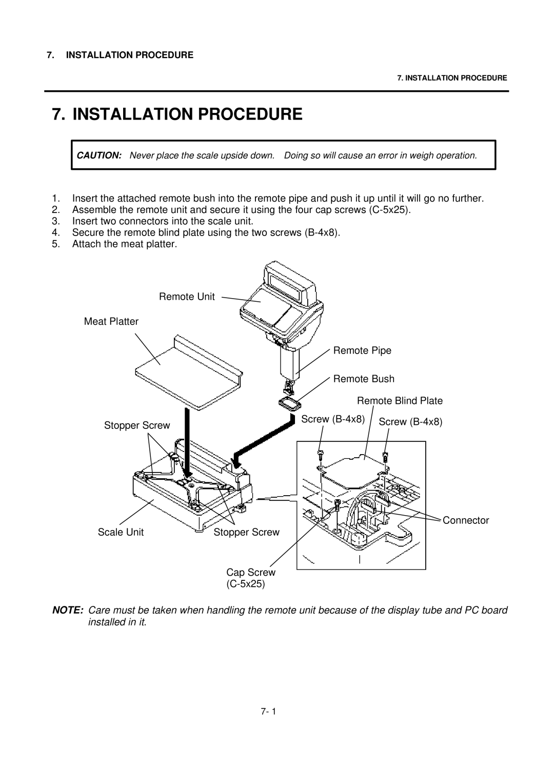 Toshiba SL-9000 owner manual Installation Procedure 