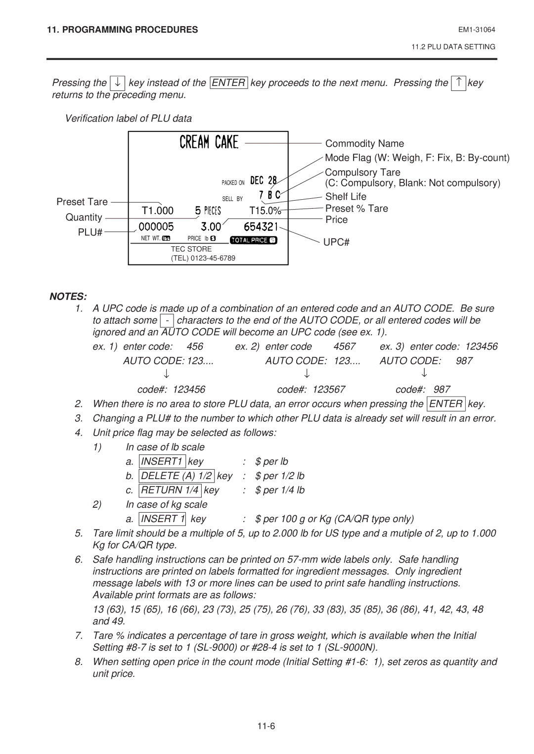 Toshiba SL-9000N-FFB, SL-9000-FFB, EM1-31064JE owner manual T1.000, Quantity, Plu#, Upc# 