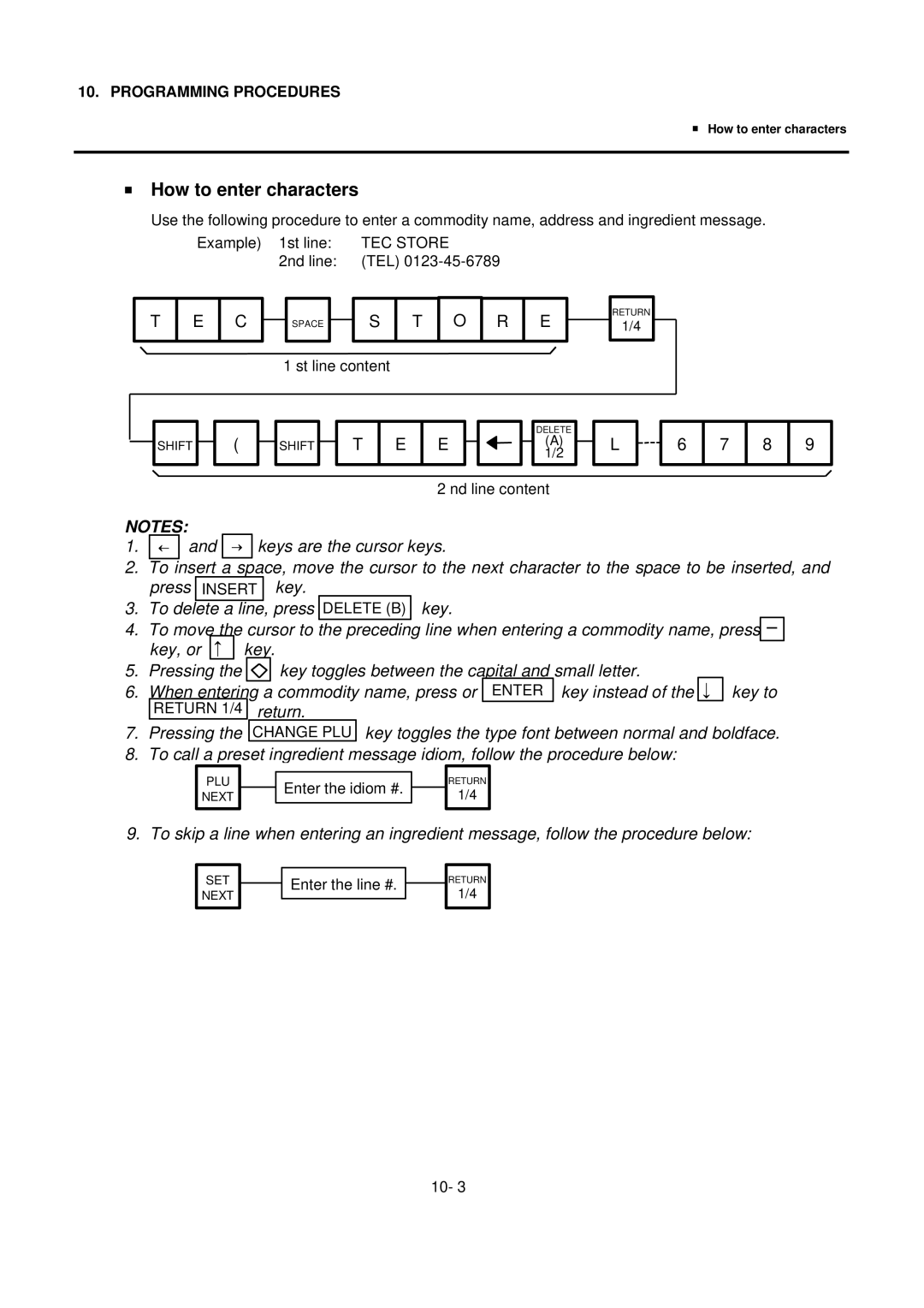 Toshiba SL-9000N-FFH-CA, SL-9000N-FFH-US, SL-9000N-FFH-QR, SL-9000-FFH-US, SL-9000-FFH-QR How to enter characters, TEC Store 