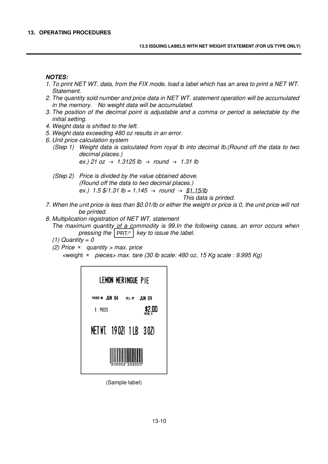 Toshiba EM1-31076EE, SL-9000N-FFH-CA, SL-9000N-FFH-US, SL-9000N-FFH-QR, SL-9000-FFH-US, SL-9000-FFH-QR Sample label 13-10 