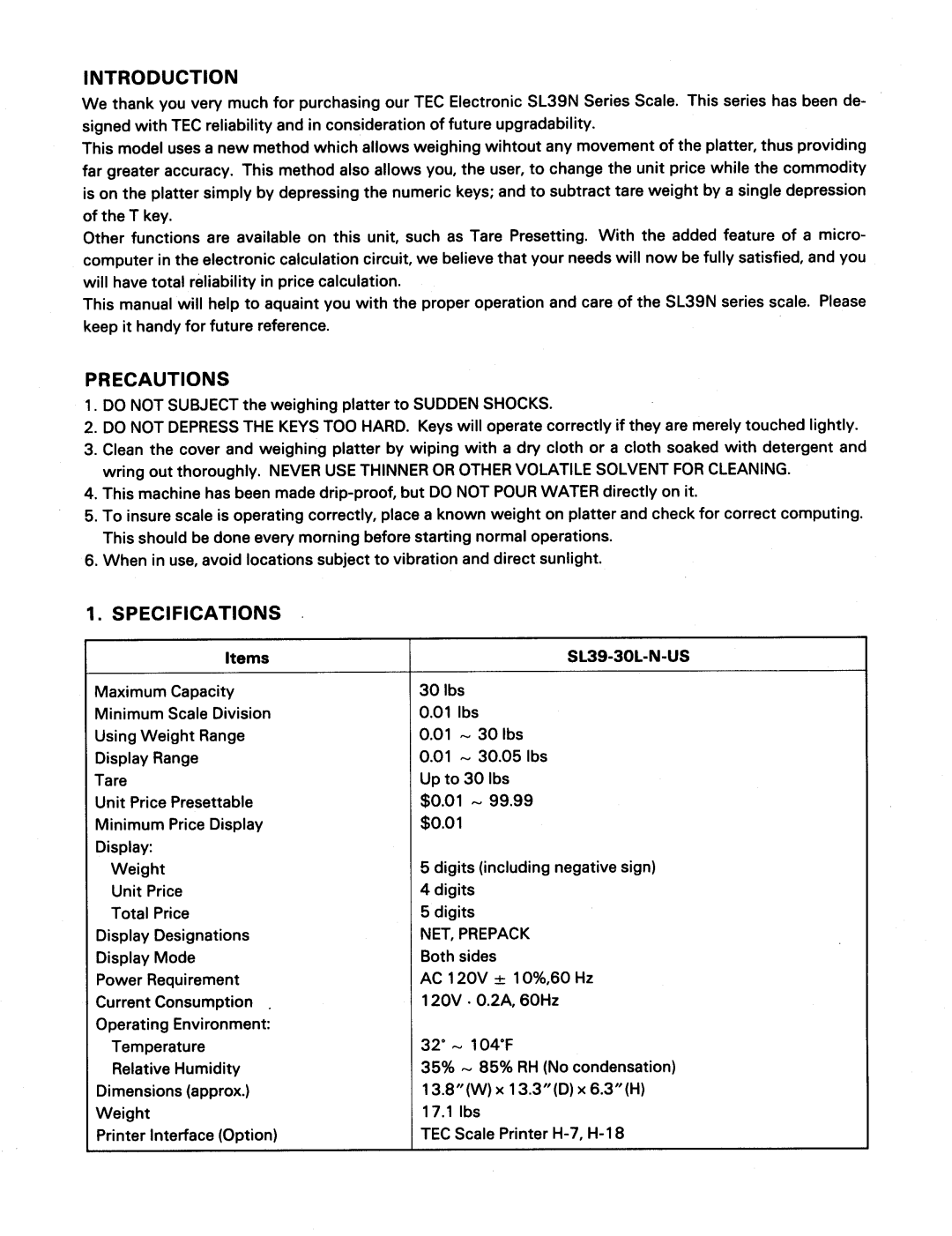 Toshiba SL39N Series manual 