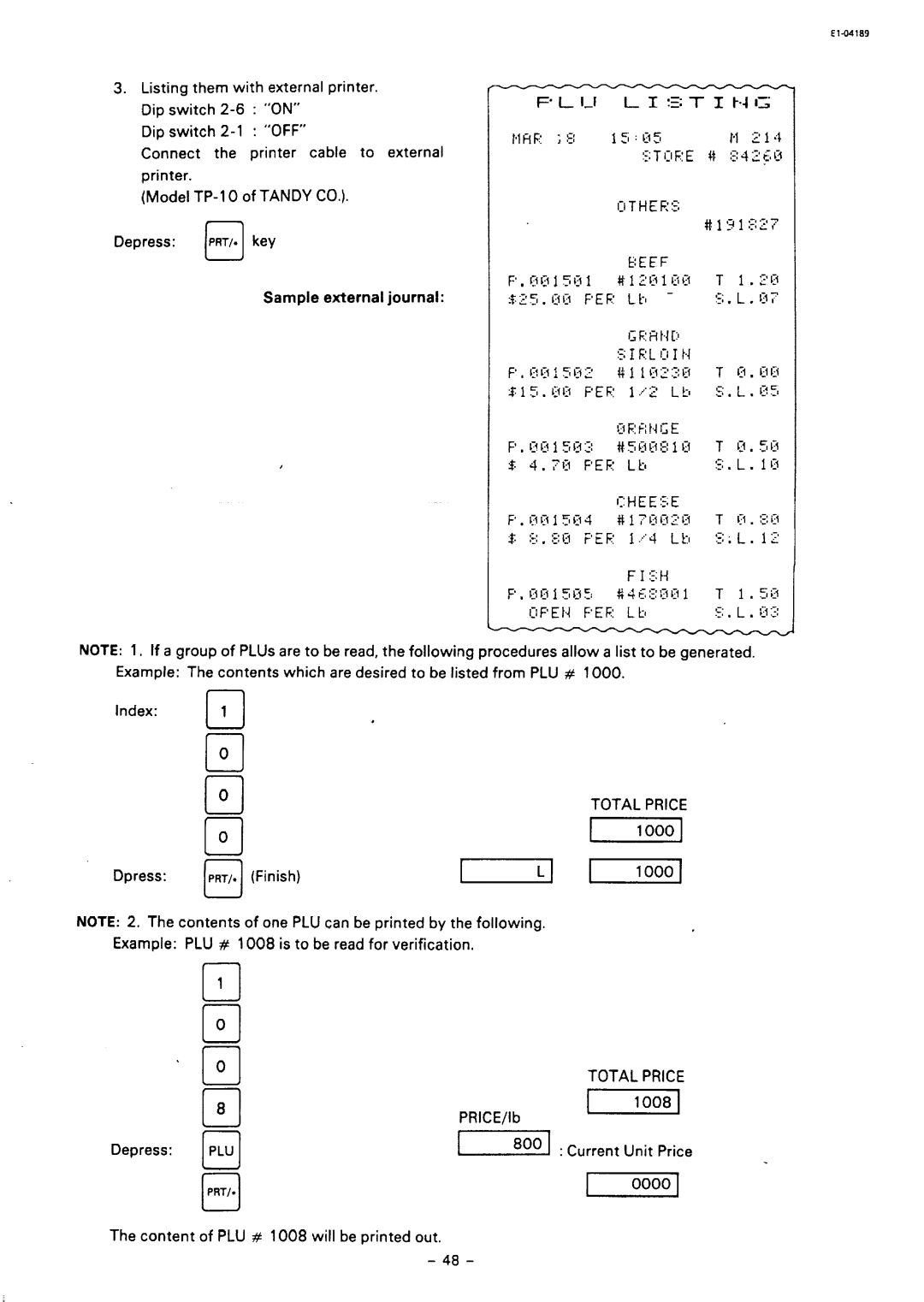 Toshiba SL59 SERIES owner manual Total Price r-7ziiq Current Unit Price 