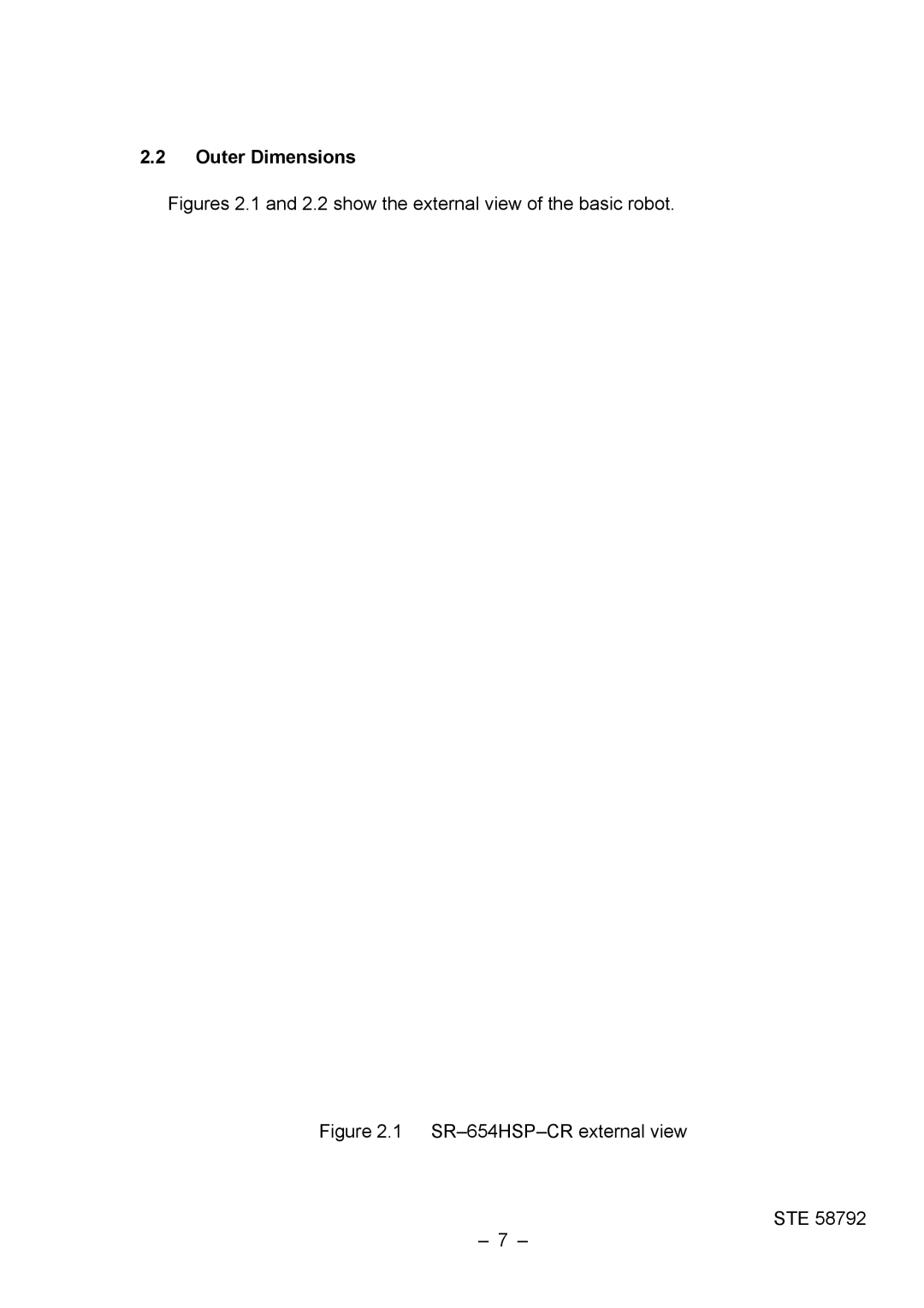 Toshiba SR1054HSPCR instruction manual Outer Dimensions, SR-654HSP-CR external view STE 