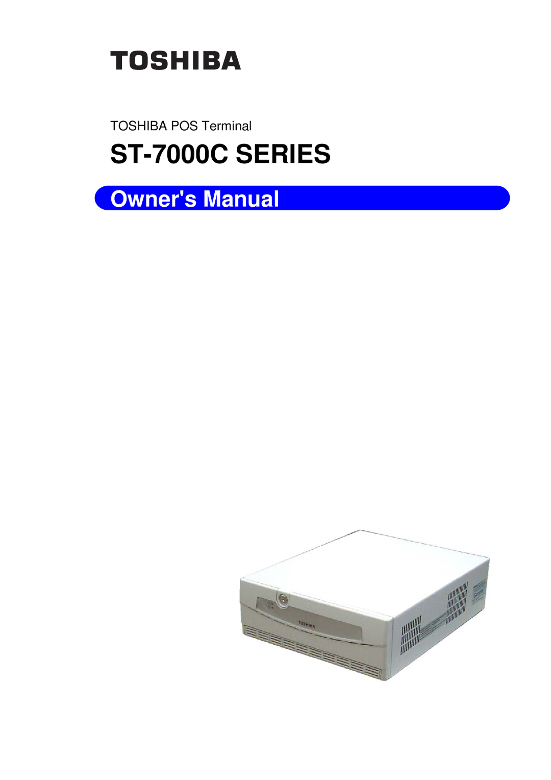 Toshiba ST-7000-C Series owner manual ST-7000C Series 