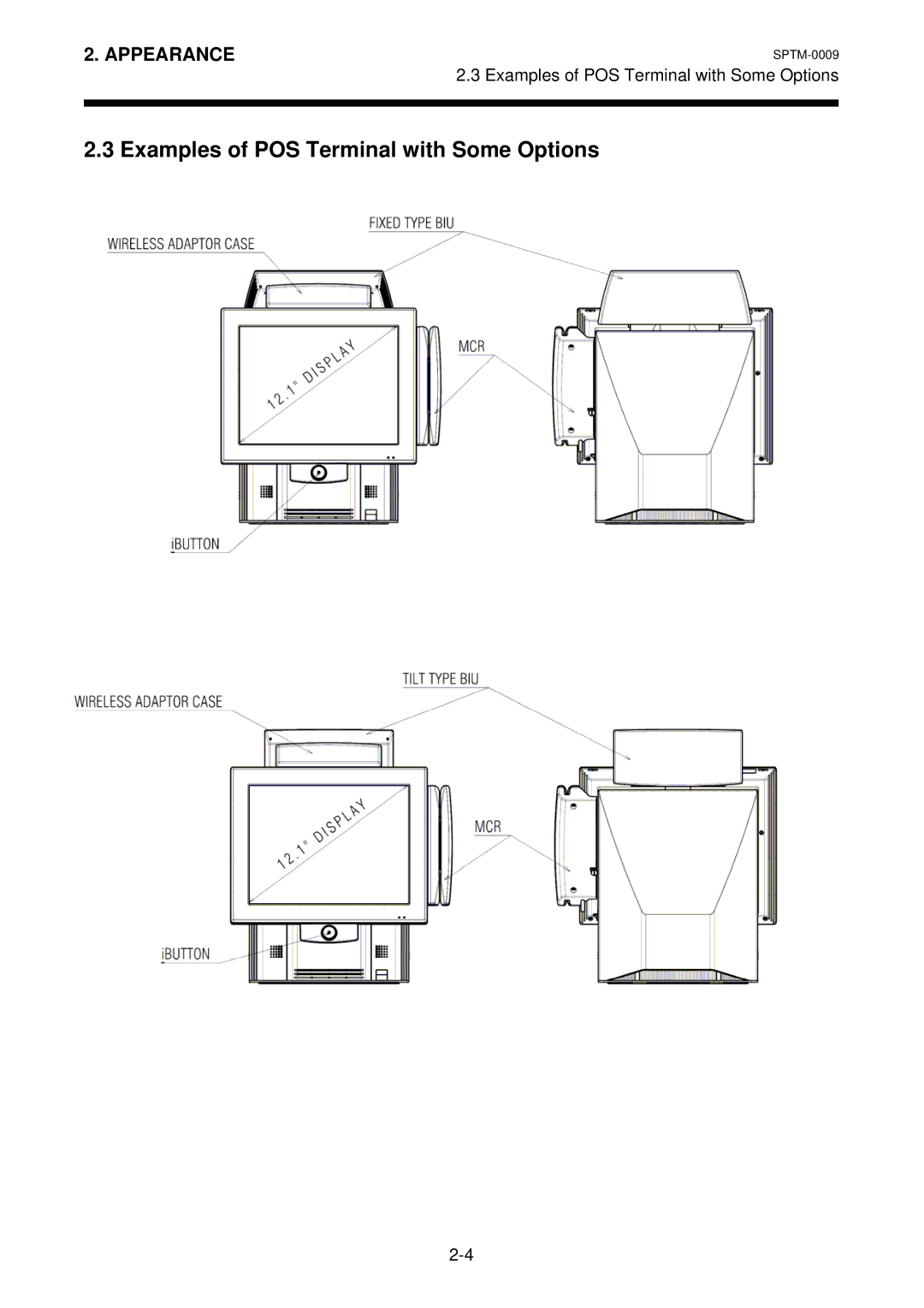 Toshiba ST-A10 owner manual Examples of POS Terminal with Some Options 