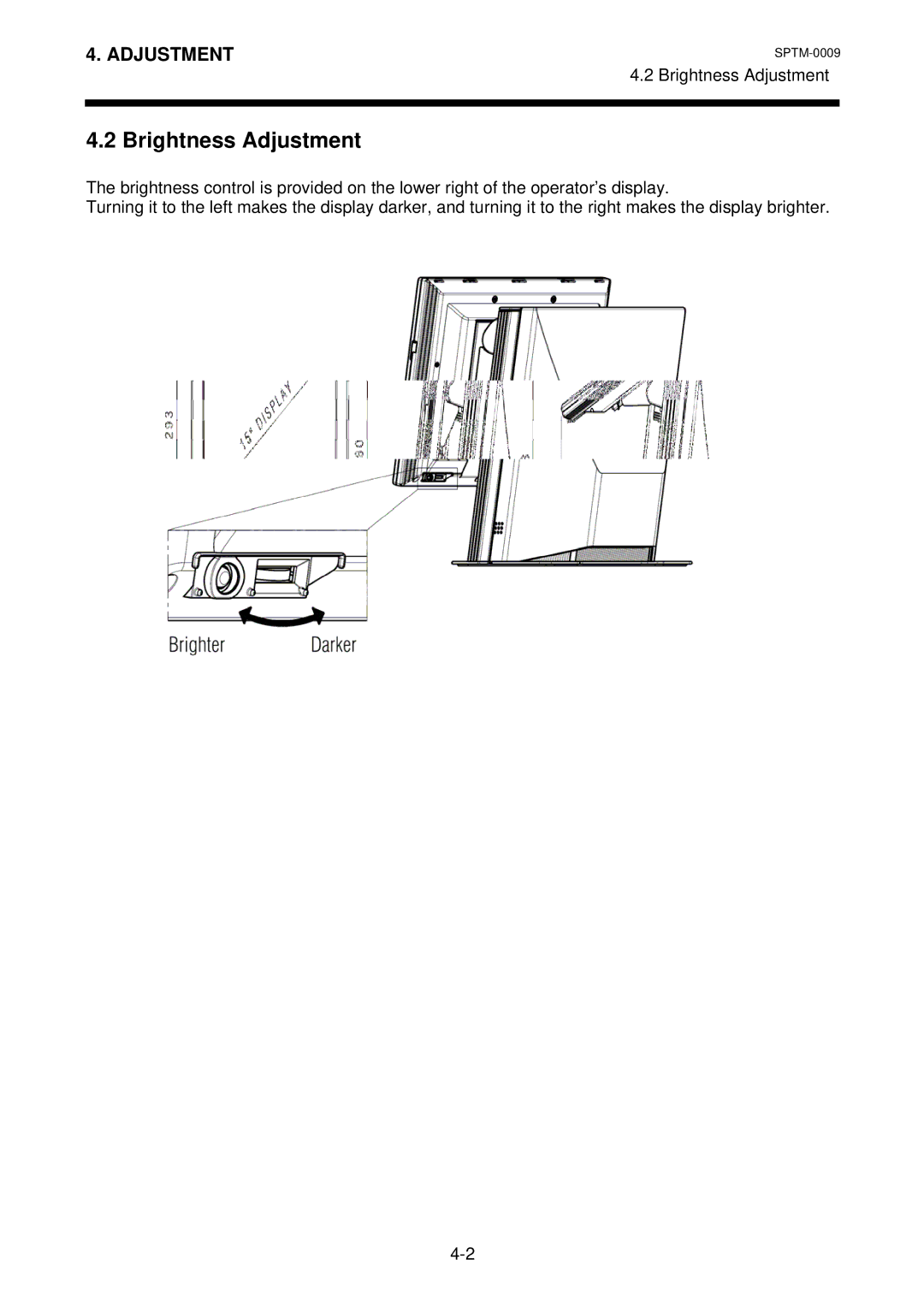 Toshiba ST-A10 owner manual Brightness Adjustment 