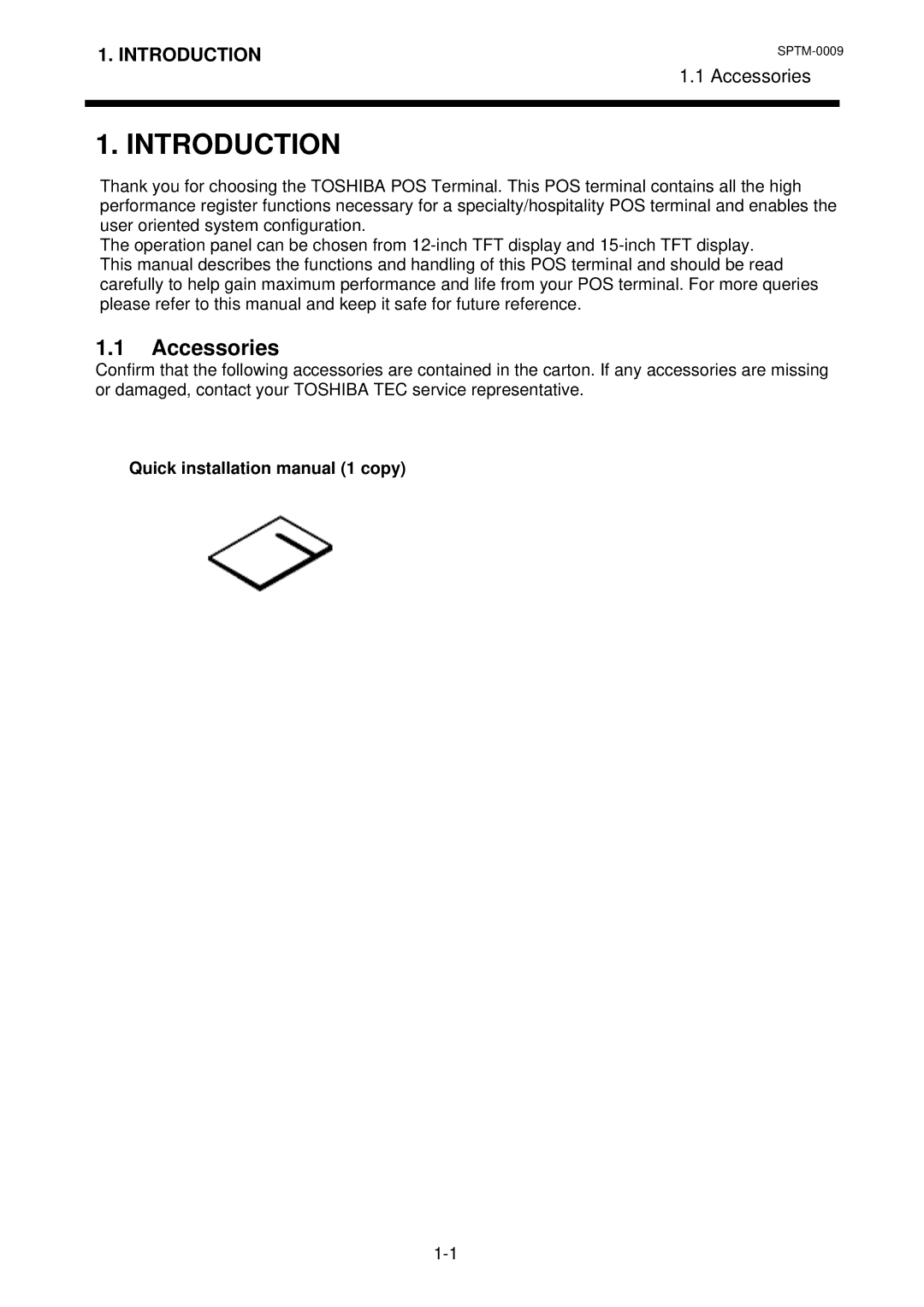 Toshiba ST-A10 owner manual Introduction, Accessories, Quick installation manual 1 copy 