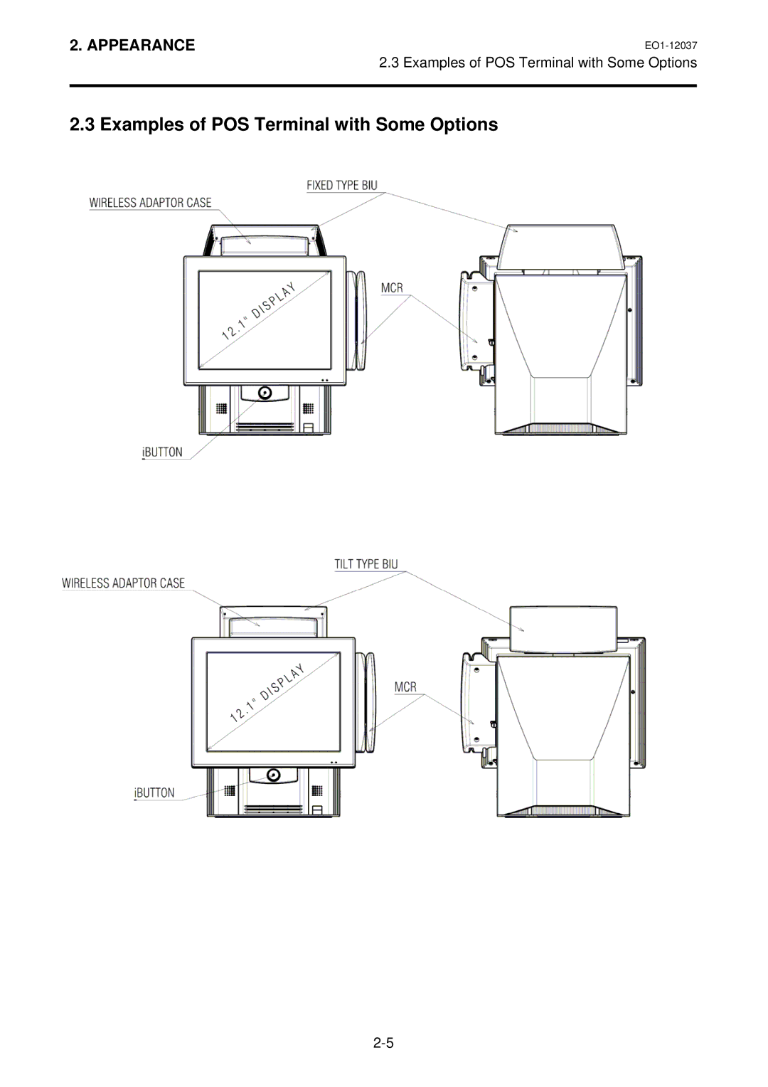 Toshiba ST-A20 SERIES owner manual Examples of POS Terminal with Some Options 