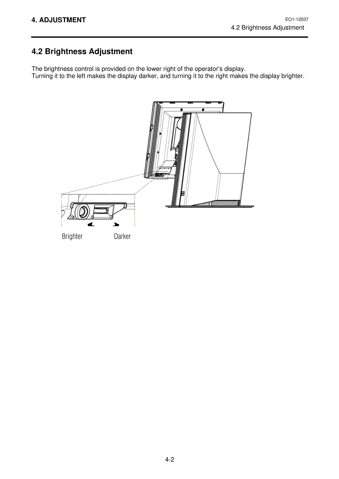 Toshiba ST-A20 SERIES owner manual Brightness Adjustment 