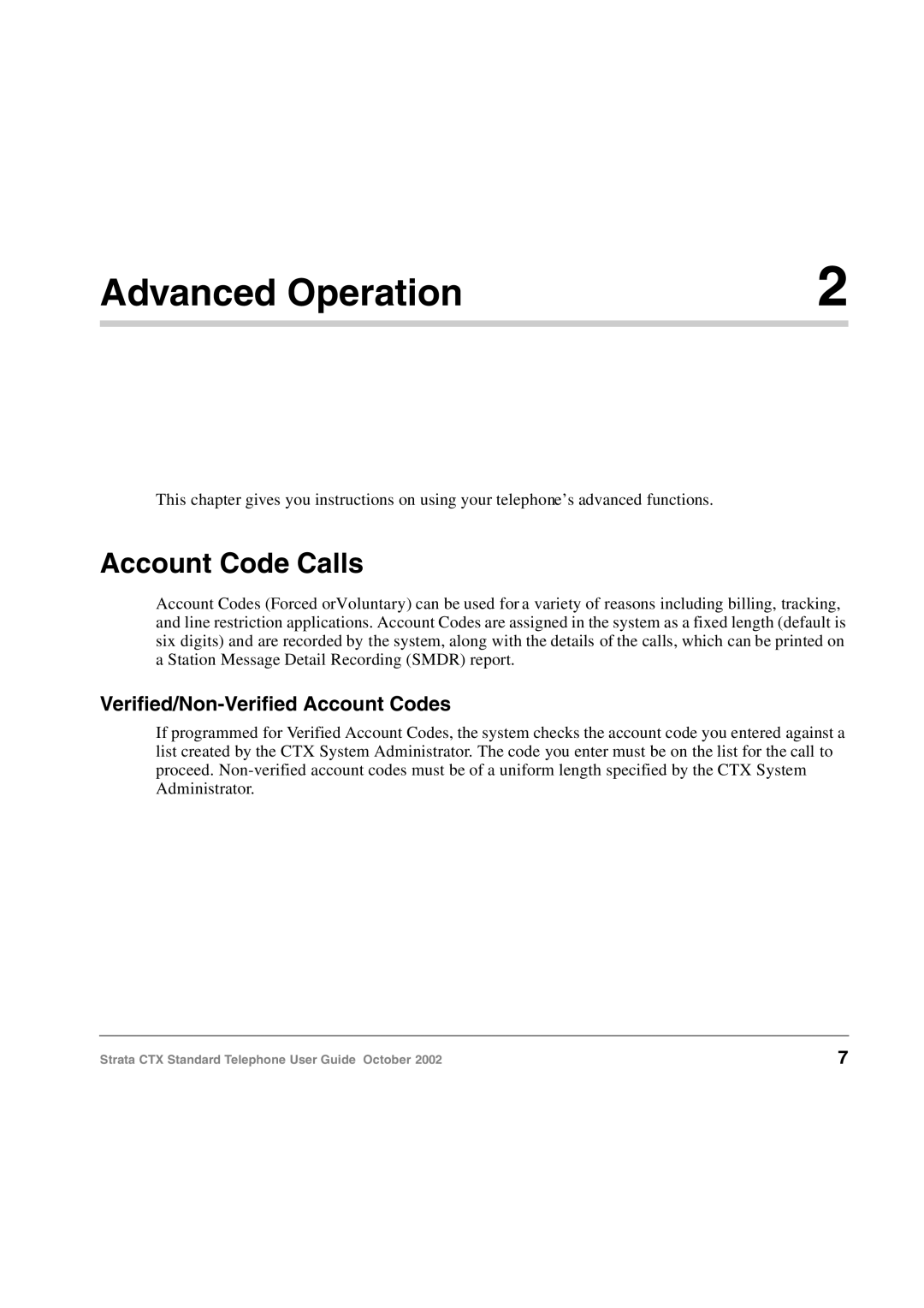 Toshiba Standard Telephone manual Account Code Calls, Verified/Non-Verified Account Codes 