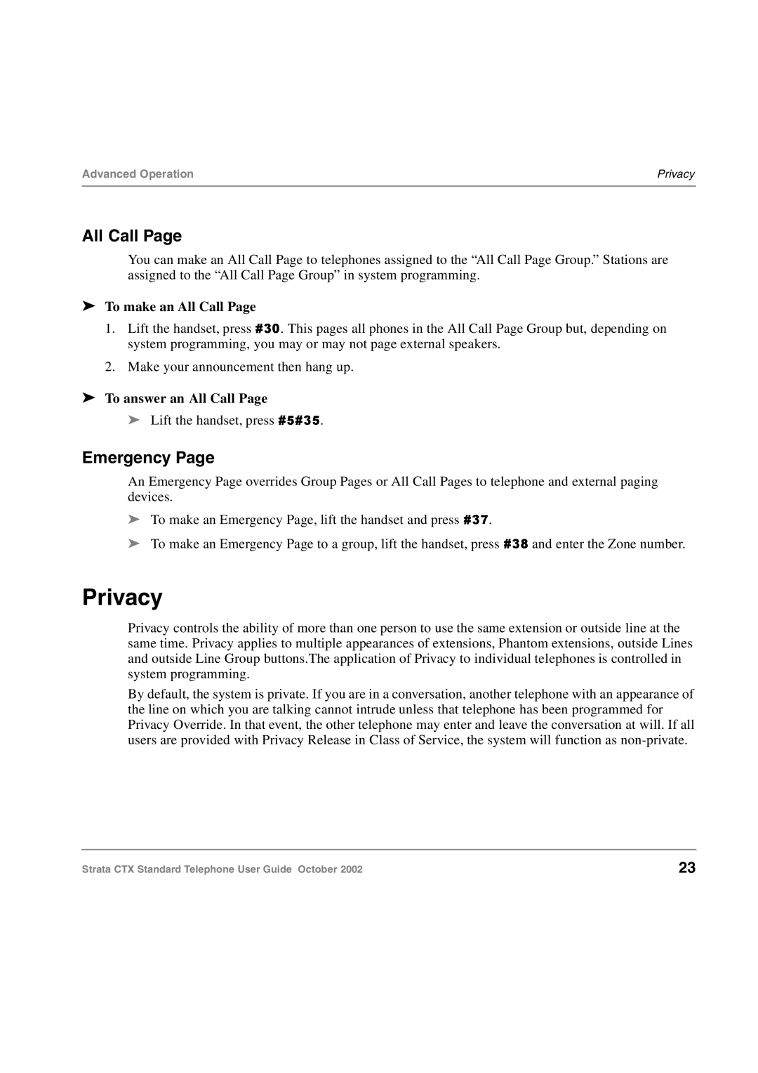 Toshiba Standard Telephone manual Emergency, To make an All Call, To answer an All Call 