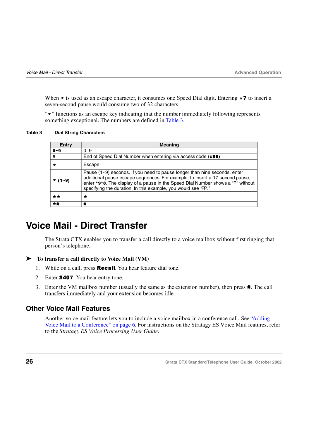 Toshiba Standard Telephone manual #66, Mail Direct Transfer 