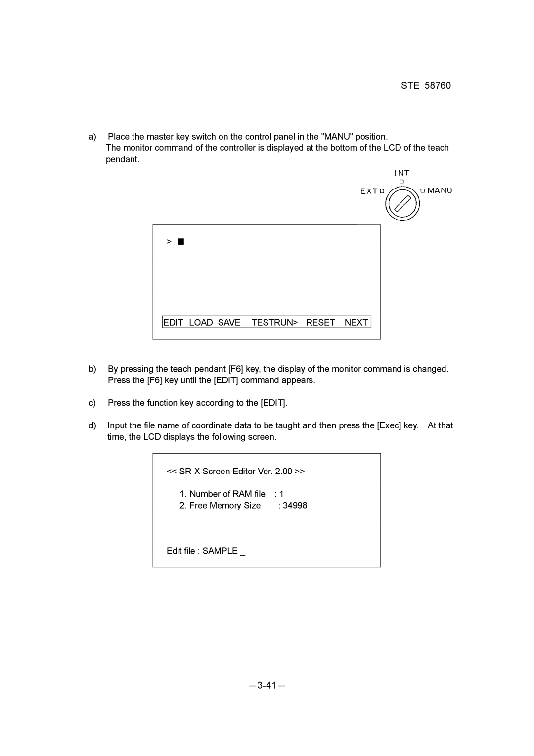 Toshiba STE 58760 instruction manual －3-41－ 