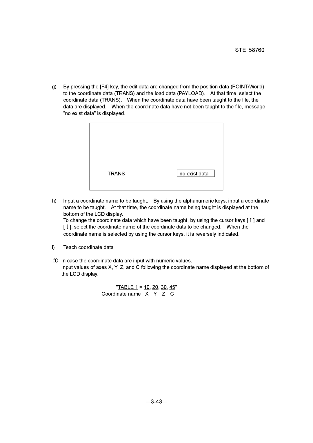 Toshiba STE 58760 instruction manual －3-43－ 