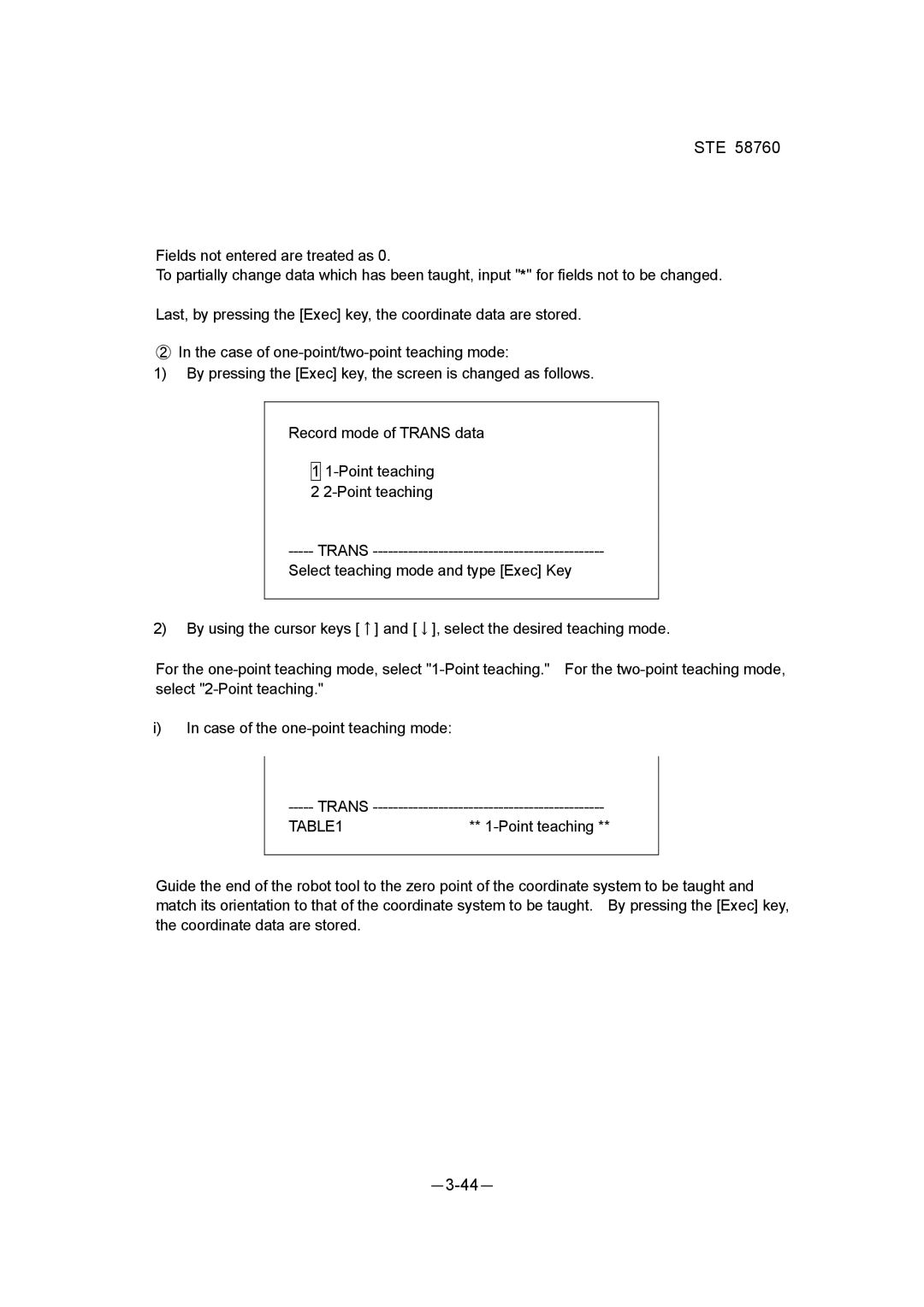 Toshiba STE 58760 instruction manual －3-44－ 