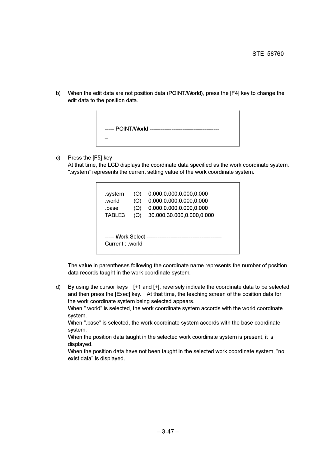 Toshiba STE 58760 instruction manual －3-47－ 