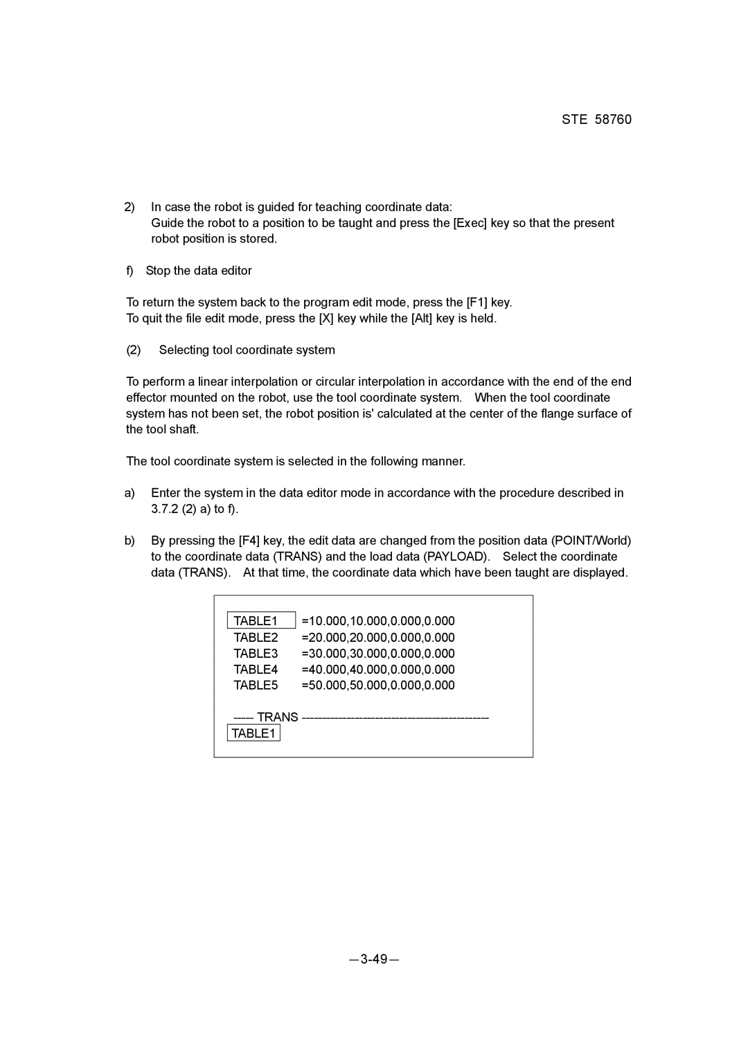 Toshiba STE 58760 instruction manual －3-49－ 