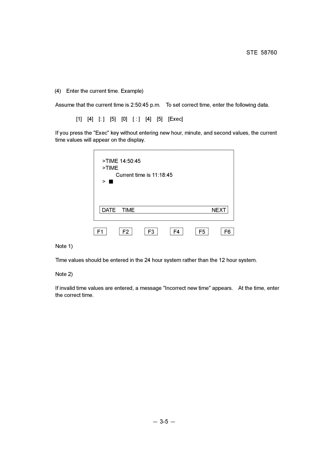 Toshiba STE 58760 instruction manual － 3-5 － 