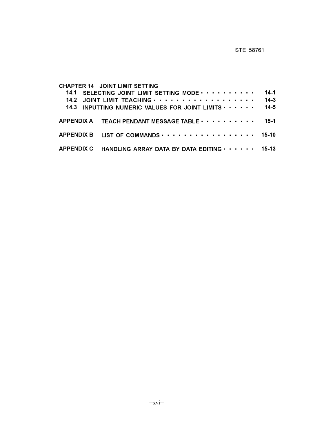 Toshiba ste 58761 instruction manual Inputting Numeric Values for Joint LIMITS・・・・・・ 