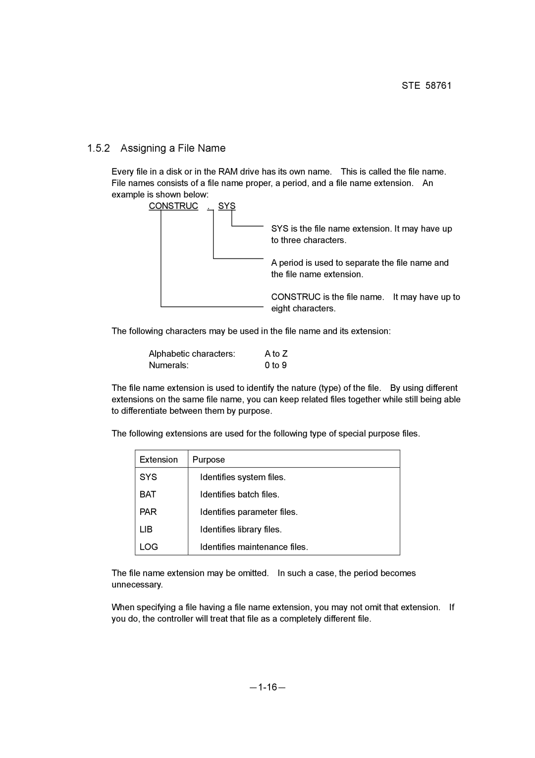 Toshiba ste 58761 instruction manual Assigning a File Name 