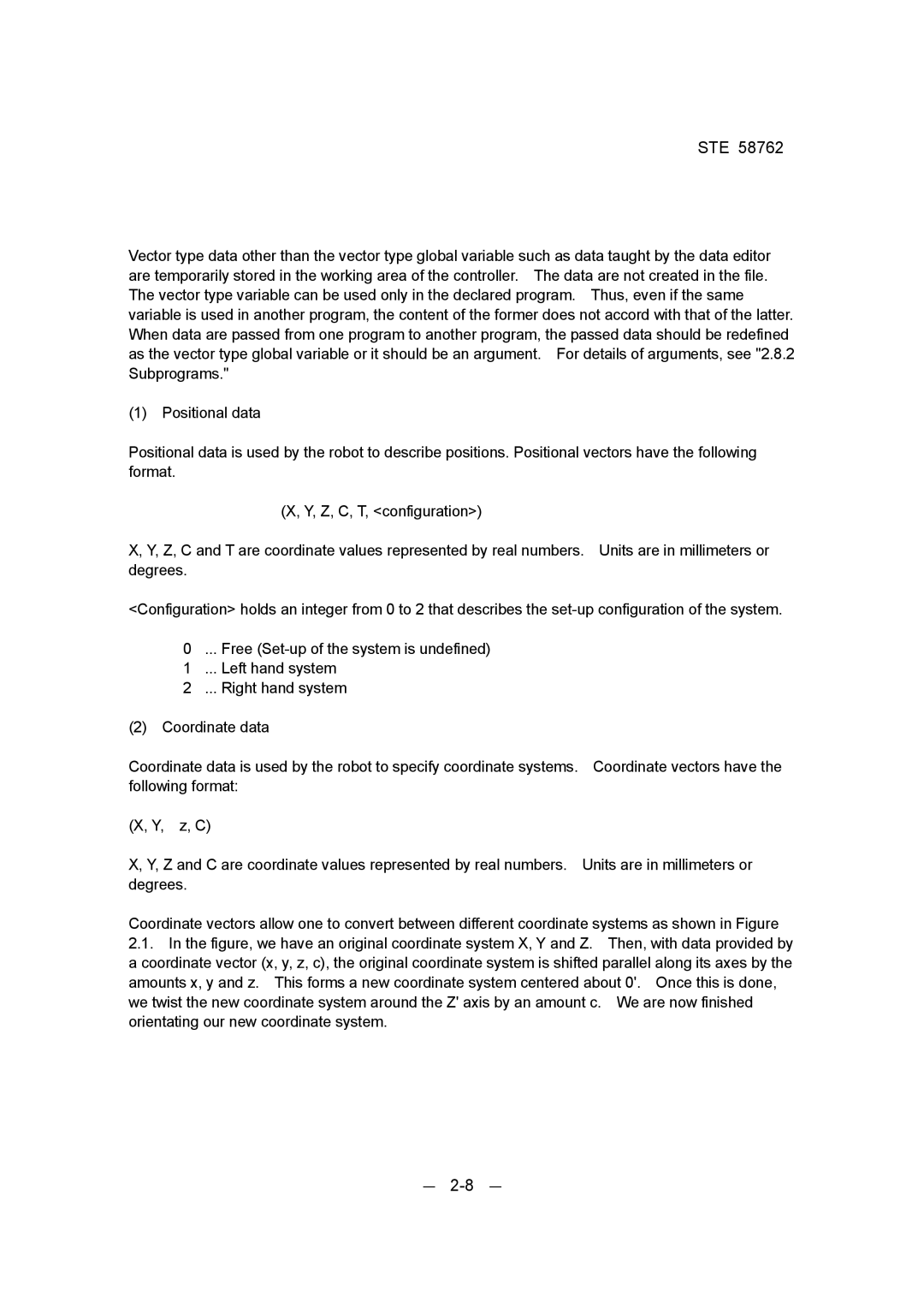 Toshiba STE 58762 instruction manual － 2-8 － 