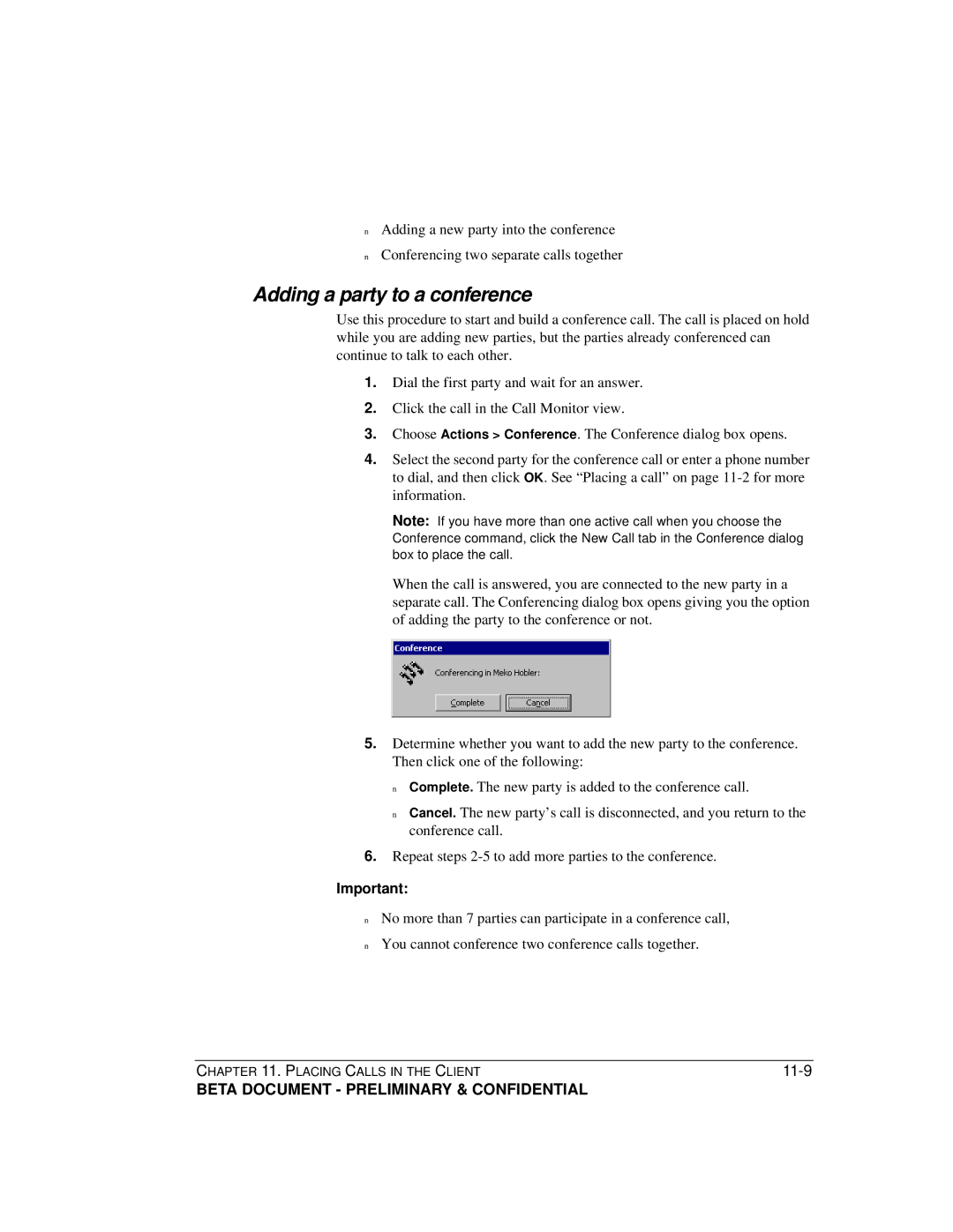 Toshiba Strata CS manual Adding a party to a conference 