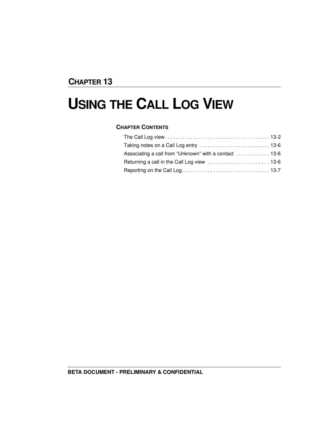 Toshiba Strata CS manual Using the Call LOG View 