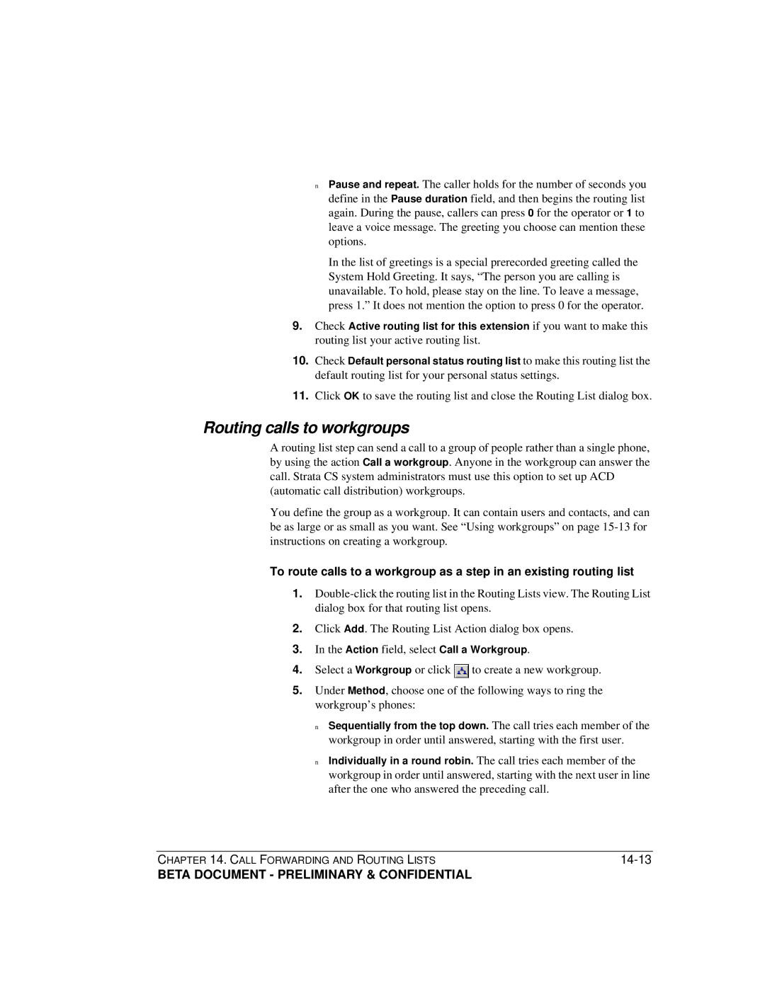 Toshiba Strata CS manual Routing calls to workgroups 