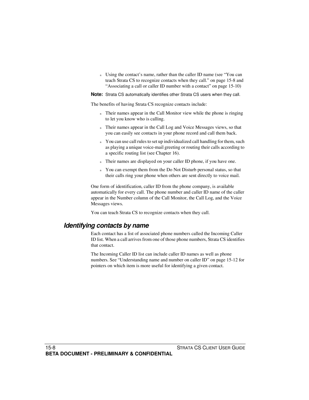 Toshiba Strata CS manual Identifying contacts by name 