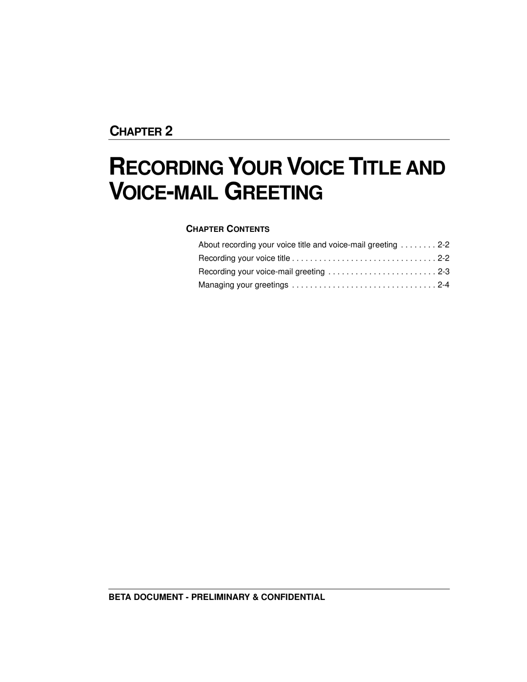 Toshiba Strata CS manual Recording Your Voice Title and VOICE-MAIL Greeting 