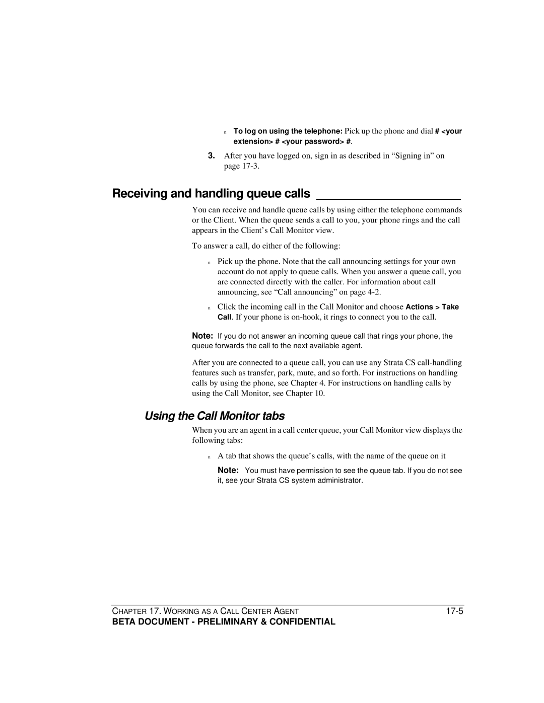 Toshiba Strata CS manual Receiving and handling queue calls, Using the Call Monitor tabs 